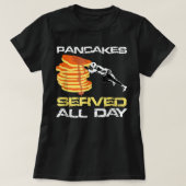 Pancakes Served Day Fun Lineman Football Chris T-shirt (Design voorkant)