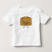Pancakes stack boter stroop fluffy ontbijt kinder shirts (Voorkant)