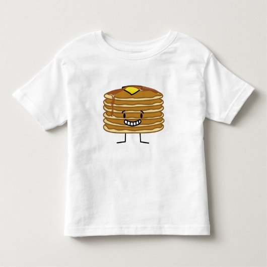 Pancakes stack boter stroop fluffy ontbijt kinder shirts (Voorkant)