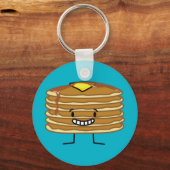 Pancakes stack boter stroop fluffy ontbijt sleutelhanger (Voorkant)