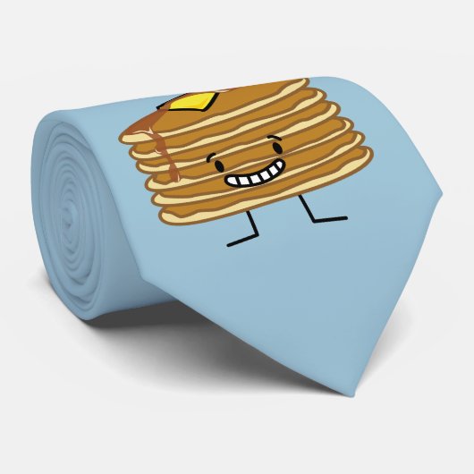 Pancakes stack boter stroop fluffy ontbijt stropdas (Opgerold)