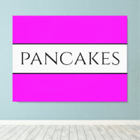 PANCAKES Tekst Leuk Helder Levendig Roze Wit Strep