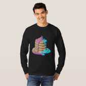 Pancakes Vaporwave Retrowave Aesthetic T-shirt (Voorkant volledig)