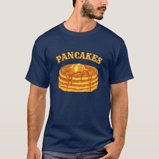 Pancakes With Maple Syrup & Butter Template T-shirt (Voorkant)