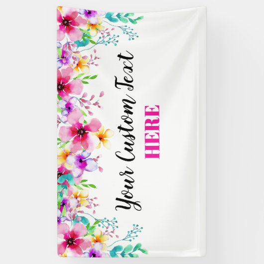 Pancarta Floral Spandoek (Verticaal)