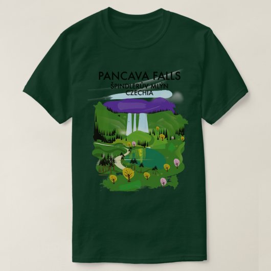 Pancava Herfsten pindlerv Miljoen Tsjechië reispos T-shirt (Design voorkant)