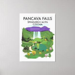 Pancava Herfsten Špindlerův Mlýn, Czechia reisbure Canvas Afdruk