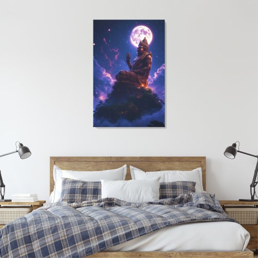 Pancer Jagat (Middelpunt van het Universum/ Wereld Canvas Afdruk (Insitu (Slaapkamer))