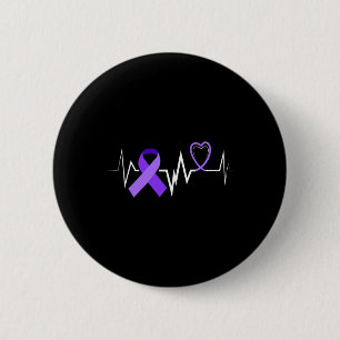 Panceratic Cancer Ribbon Panceratic Cancer Awarene Ronde Button 5,7 Cm