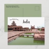 Panch Mahal Fatehpur Sikri Uttar Pradesh India Briefkaart (Voorkant / Achterkant)