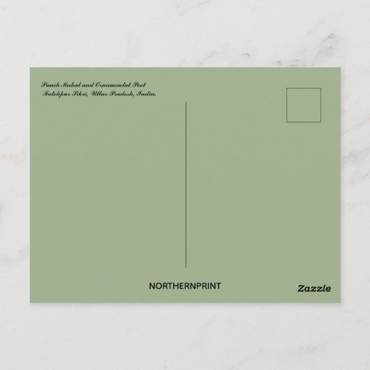 Panch Mahal Fatehpur Sikri Uttar Pradesh India Briefkaart (Achterkant)