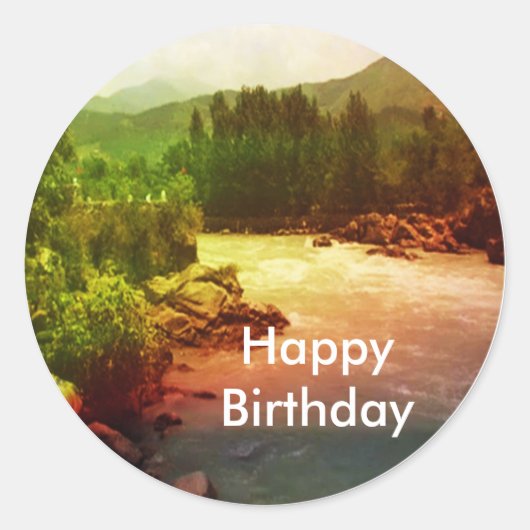 Panch Tatva: Sky Earth Wind Water Vuur Ronde Sticker (Voorkant)