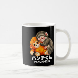 Panchi kun met knuffel baby makak aap koffiemok