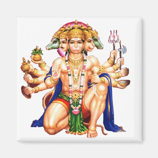 Panchmukhi Hanuman ji Magneet (Voorkant)