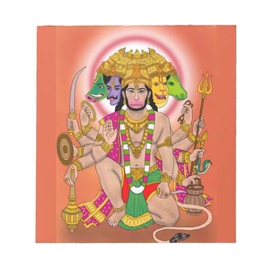 Panchmukhi Hanuman Notitieblok (Voorkant)