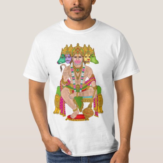 Panchmukhi Hanuman T-shirt | Krachtige Hindoe Heer (Voorkant)
