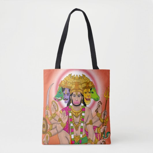 Panchmukhi Hanuman-tas  Tote Bag (Voorkant)