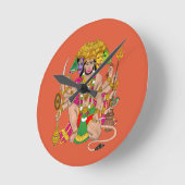 Panchmukhi Hanuman Wall Clock  Ronde Klok (Hoek)