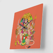 Panchmukhi Hanuman Wall Clock Vierkante Klok (Hoek)