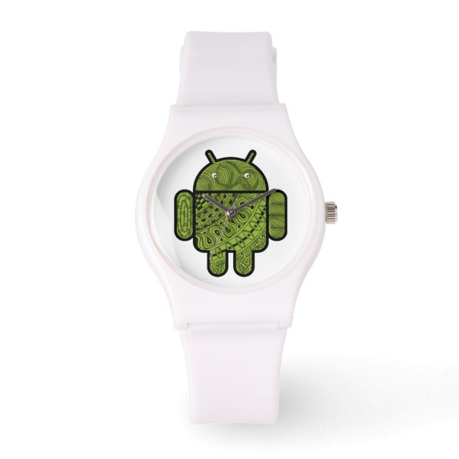 Pancho Doodle Character voor Android™ Horloge (Voorkant)