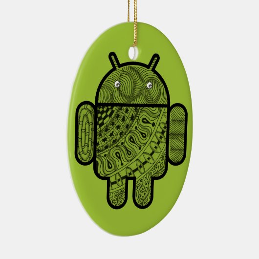 Pancho Doodle Character voor Android™-robot Keramisch Ornament (Rechts)