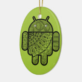 Pancho Doodle Character voor Android™-robot Keramisch Ornament (Links)