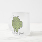 Pancho Doodle Character voor Android™-robot Matglas Koffiemok (Voorkant links)