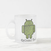 Pancho Doodle Character voor Android™-robot Matglas Koffiemok (Links)