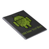 Pancho Doodle Character voor Android™-robot Notitieboek (Rechterzijde)