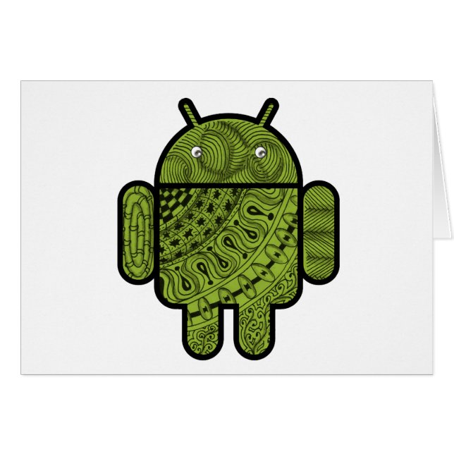 Pancho Doodle Character voor de Android™-robot (Voorkant Horizontaal)
