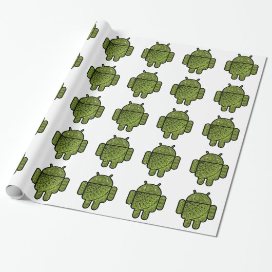 Pancho Doodle Character voor de Android™-robot Cadeaupapier (Uitgerold)
