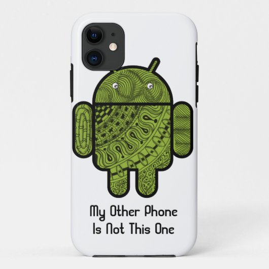 Pancho Doodle Character voor de Android™-robot Case-Mate iPhone Case (Achterkant)