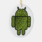 Pancho Doodle Character voor de Android™-robot Keramisch Ornament (Rechts)