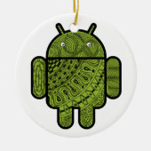 Pancho Doodle Character voor de Android™-robot Keramisch Ornament (Voorkant)
