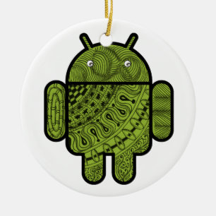 Pancho Doodle Character voor de Android™-robot Keramisch Ornament