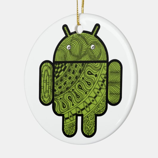 Pancho Doodle Character voor de Android™-robot Keramisch Ornament (Links)
