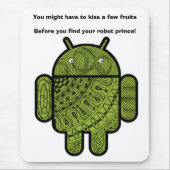 Pancho Doodle Character voor de Android™-robot Muismat (Voorkant)