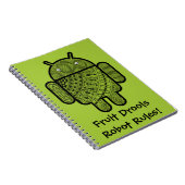 Pancho Doodle Character voor de Android™-robot Notitieboek (Rechterzijde)