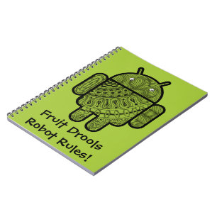 Pancho Doodle Character voor de Android™-robot Notitieboek