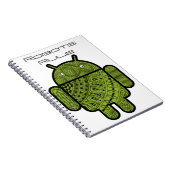Pancho Doodle Character voor de Android™-robot Notitieboek (Rechterzijde)