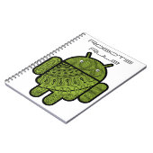Pancho Doodle Character voor de Android™-robot Notitieboek (Linkerzijde)