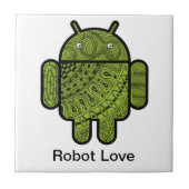 Pancho Doodle Character voor de Android™-robot Tegeltje (Voorkant)