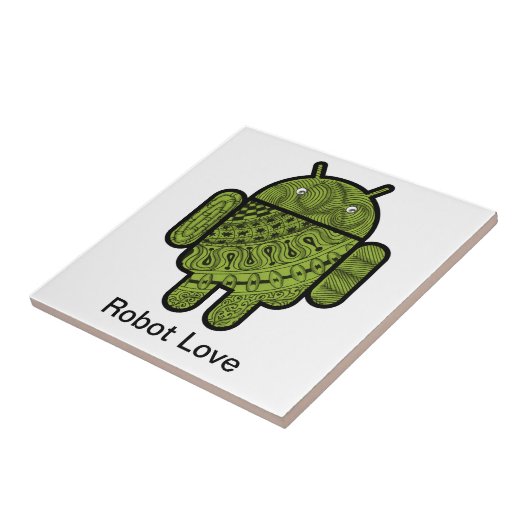 Pancho Doodle Character voor de Android™-robot Tegeltje (Zijkant)