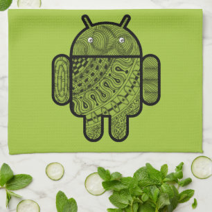 Pancho Doodle Character voor de Android™-robot Theedoek
