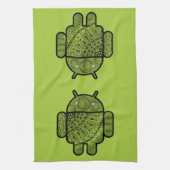 Pancho Doodle Character voor de Android™-robot Theedoek (Verticaal)
