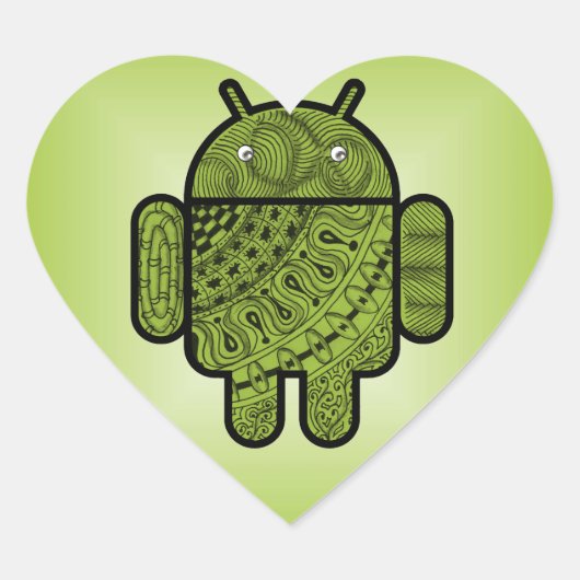 Pancho Doodle voor Android™ Hart Sticker (Voorkant)