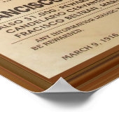 Pancho Villa Gezocht Poster Reward (Hoek)