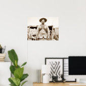 Pancho Villa met bandoliers Poster (Thuiskantoor)