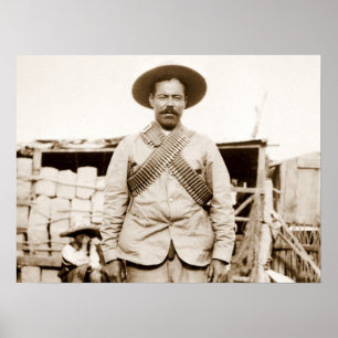 Pancho Villa met bandoliers Poster