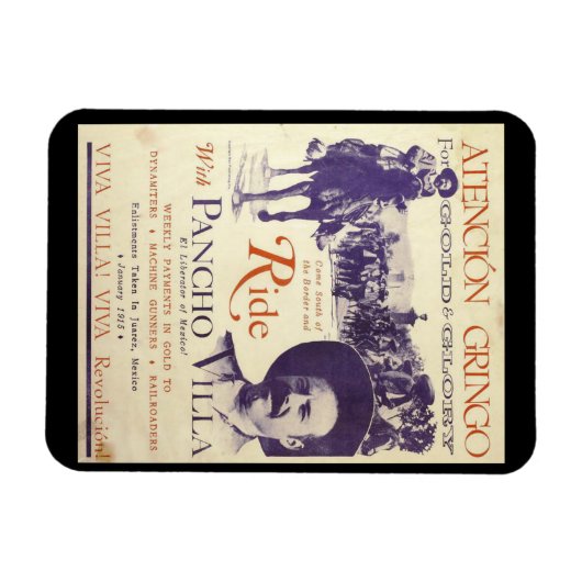 Pancho Villa Mexicaanse generaal Cowboy Outlaw Magneet (Horizontaal)